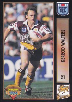 1994 Dynamic Rugby League Series 1 #21 Kerrod Walters Front